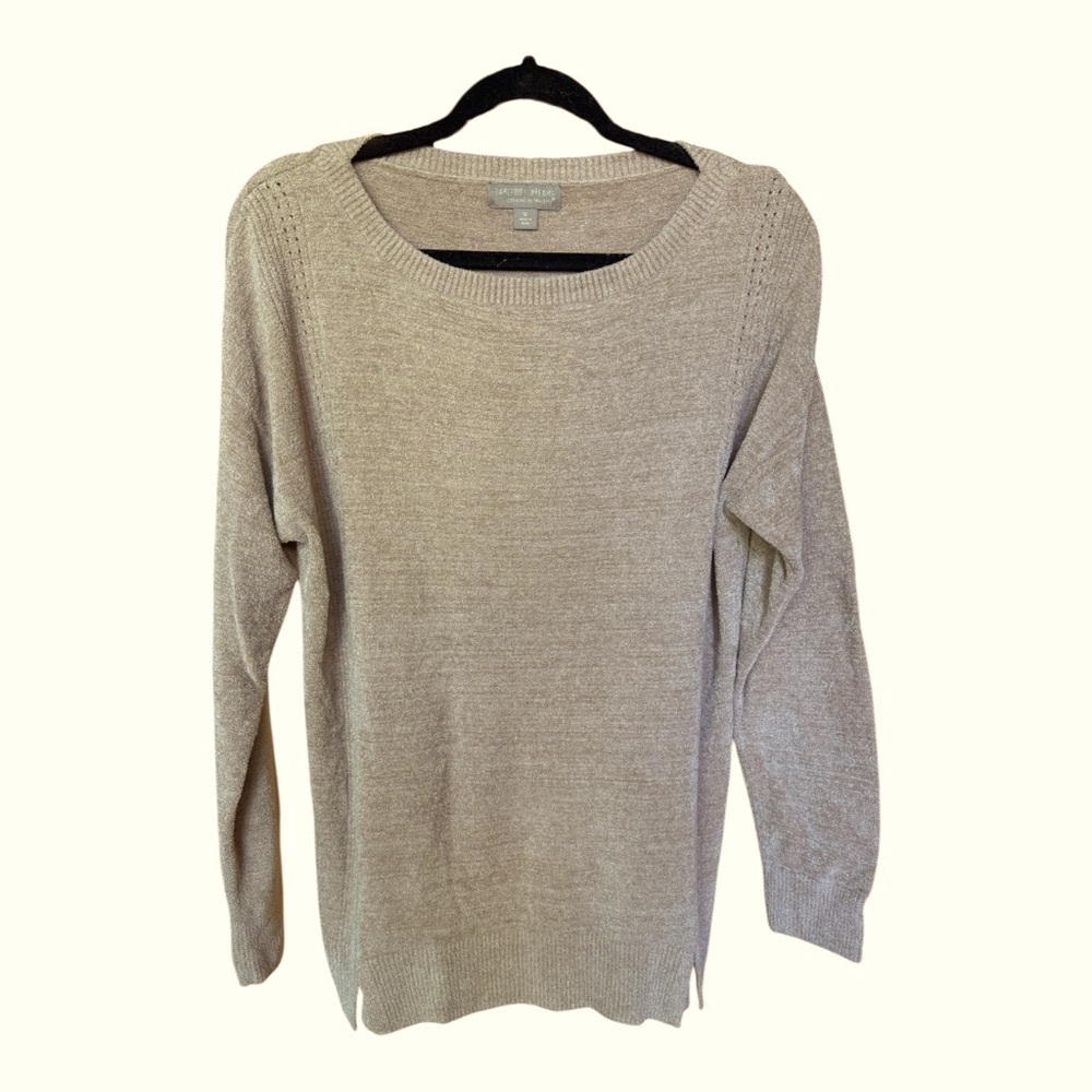 Barefoot Dreams Heather Brown Crew Neck Sweater